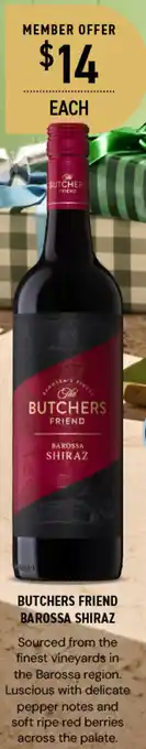 Dan Murphy's BUTCHERS FRIEND BAROSSA SHIRAZ offer
