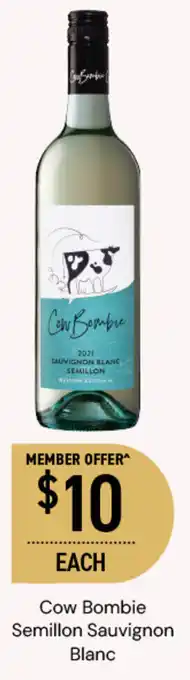 Cow Bombie Semillon Sauvignon Blanc