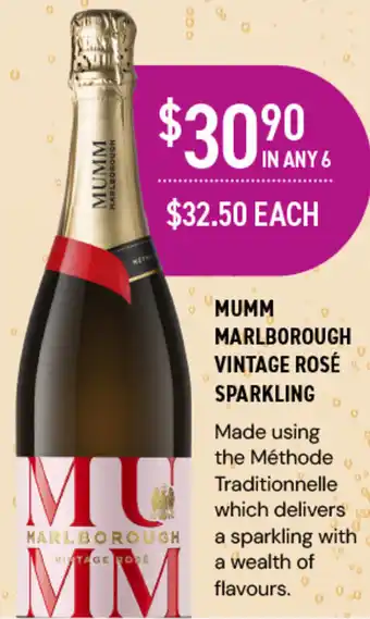 Dan Murphy's MUMM MARLBOROUGH VINTAGE ROSÉ SPARKLING offer