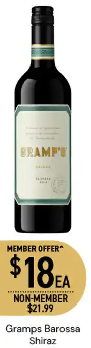 Dan Murphy's Gramps Barossa Shiraz offer