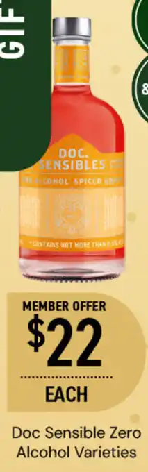 Doc Sensible Zero Alcohol Varieties