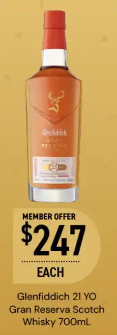 Dan Murphy's Glenfiddich 21 YO Gran Reserva Scotch Whisky 700mL offer