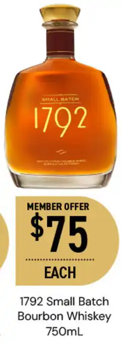 Dan Murphy's 1792 Small Batch Bourbon Whiskey offer