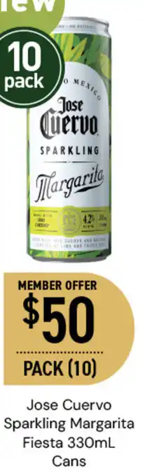Dan Murphy's Jose Cuervo Sparkling Margarita Fiesta 330mL Cans offer