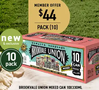Dan Murphy's BROOKVALE UNION MIXED CAN 10X330ML offer