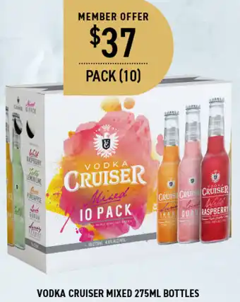 Dan Murphy's VODKA CRUISER MIXED 275ML BOTTLES offer