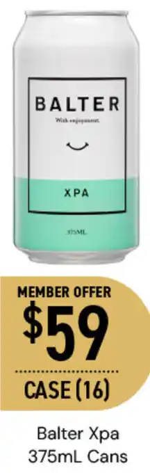 Dan Murphy's Balter Xpa 375mL Cans offer