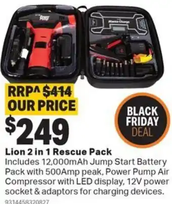 Mitre 10 Lion 2 in 1 Rescue Pack offer