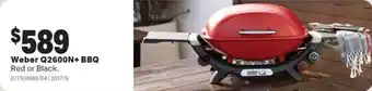 Mitre 10 Weber Q2600N+ BBQ Red or Black offer