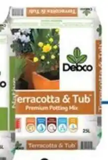 Debco Potting Mix 25L Terracotta & Tub