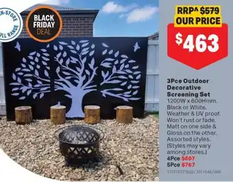 Mitre 10 3Pce Outdoor Decorative Screening Set offer