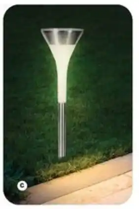 Mitre 10 Mirabella Solar LED Stake Light 10(DIA) x 34Hcm. Plastic offer