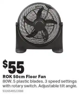 Mitre 10 ROK 50cm Floor Fan offer