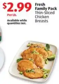 ALDI Fresh Family Pack Thin-Sliced Chicken Breasts offer