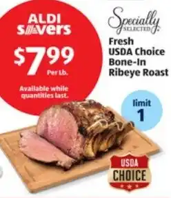 ALDI Fresh USDA Choice Bone-In Ribeye Roast offer