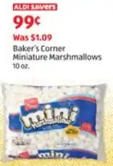ALDI Baker's Corner Miniature Marshmallows offer