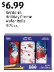 ALDI Benton's Holiday Creme Wafer Rolls offer