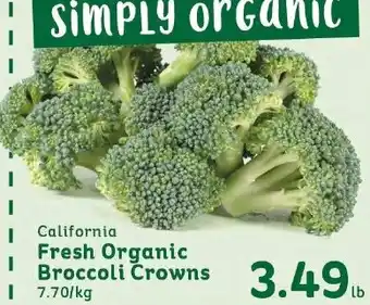 IGA Fresh Organic Broccoli Crowns offer