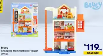 BIG W Bluey Shopping Hammerbarn Playset offer