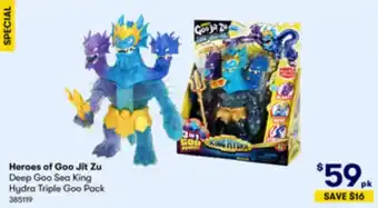 BIG W Heroes of Goo Jit Zu Deep Goo Sea King Hydra Triple Goo Pack offer
