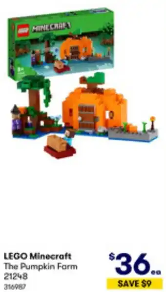 BIG W LEGO Minecraft The Pumpkin Farm offer