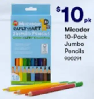 BIG W Micador 10-Pack Jumbo Pencils offer