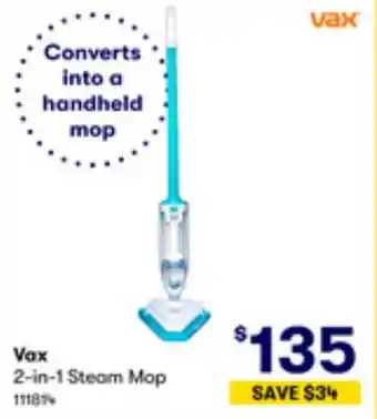 BIG W Vax 2-in-1 Steam Mop offer
