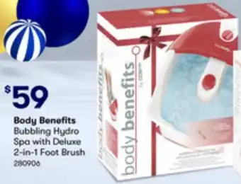 Body Benefits Bubbling Hydro Spa with Deluxe 2-in-1 Foot Brush