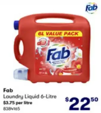 Fab Laundry Liquid 6-Litre