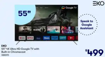 BIG W 55 4K Ultra HD Google TV with Built-in Chromecast offer