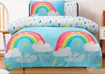 Spotlight Ombre Blu Kids Rainbow Quilt Cover Set offer