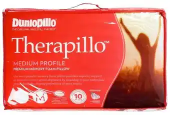 Spotlight 40% off Dunlopillo Therapillo Medium Profile Premium Memory Foam Pillow* offer