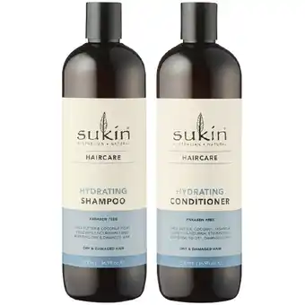 Woolworths Sukin shampoo or conditioner 500ml offer