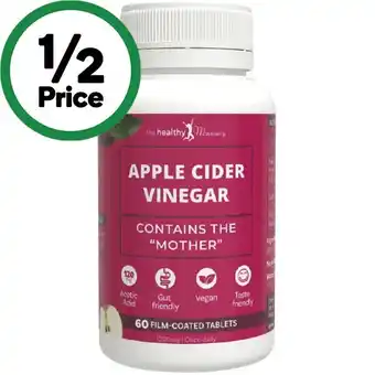 Woolworths The healthy mummy apple cider vinegar tablets pk 60 offer