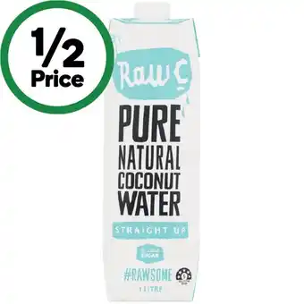 Woolworths Raw c coconut water 1 litre offer