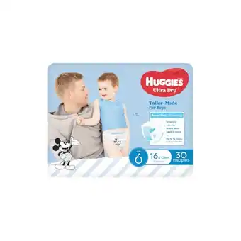 Woolworths Huggies ultra dry bulk nappies pk 30-54 offer