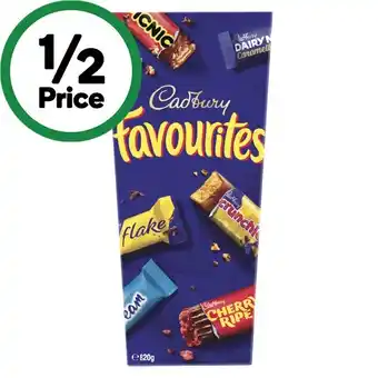 Woolworths Cadbury favourites 820g offer