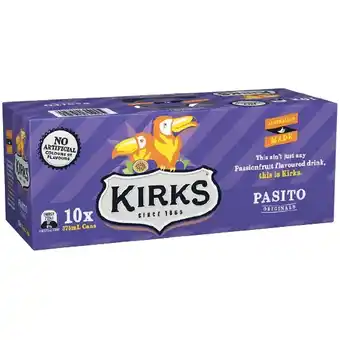 Woolworths Kirks soft drinks 10 x 375ml offer
