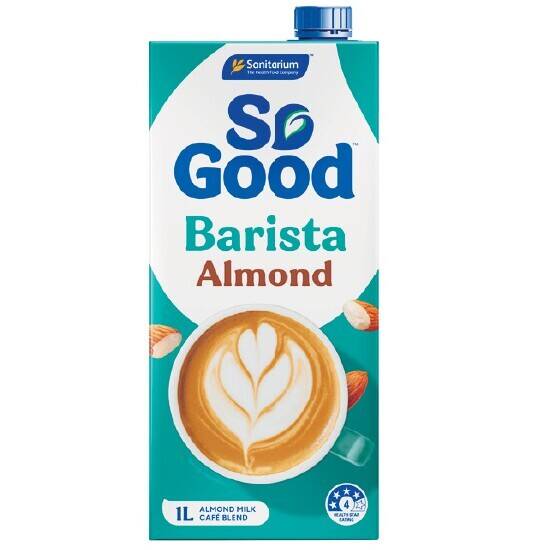 So good uht barista almond milk 1 litre offer at Woolworths