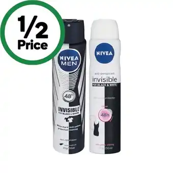 Woolworths Nivea antiperspirant aerosol deodorant 250ml offer
