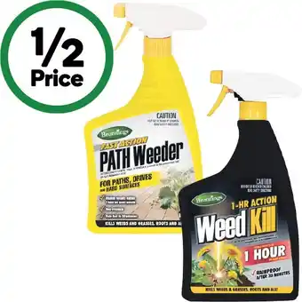 Woolworths Brunnings 1hour fast action weed kill, path weeder or organic weed kill ready to use 1 litre offer