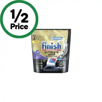 Woolworths Finish ultimate plus material care dishwasher tablets pk 62 offer