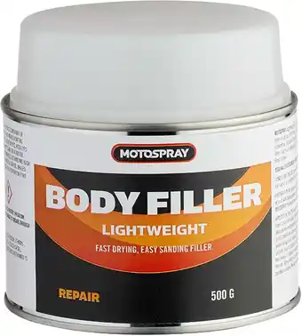 Motospray lightweight body filler