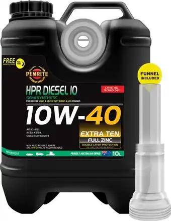 Autopro Penrite hpr diesel 10 10w40 10l offer