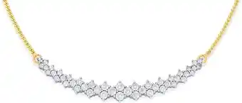 Prouds 9ct gold diamond gradual curved necklet offer