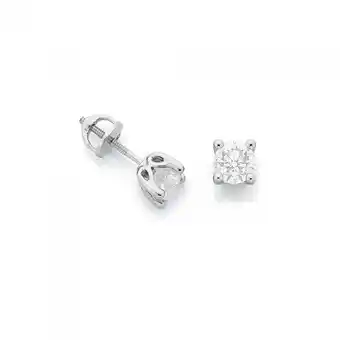 18ct white gold diamond studs
