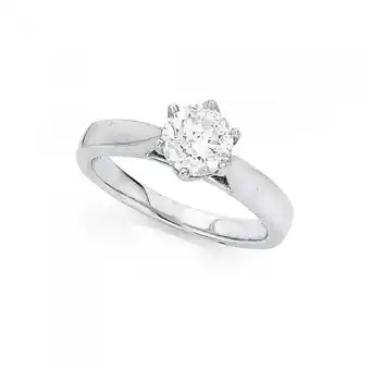 Prouds 18ct white gold diamond solitaire ring offer