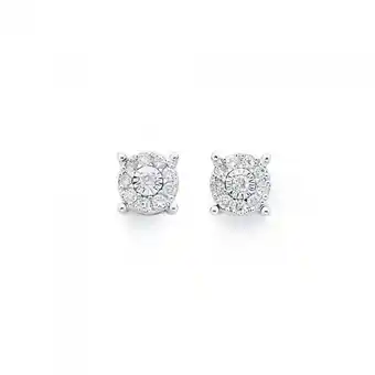 Prouds 9ct white gold diamond stud earrings offer