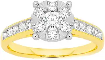 9ct gold diamond ring