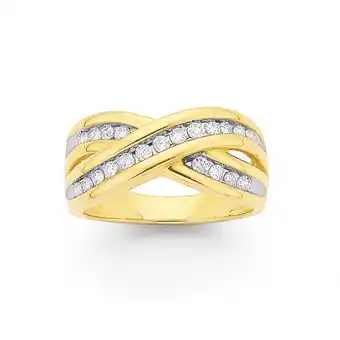 Prouds 9ct gold diamond crossover band offer
